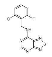 (2-chloro-6-fluoro-benzyl)-[1,2,5]thiadiazolo[3,4-d]pyrimidin-7-yl-amine结构式