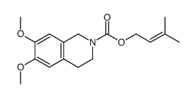 N-[(3-methyl-2-butenyl)oxycarbonyl]-6,7-dimethoxy-1,2,3,4-tetrahydroisoquinoline结构式