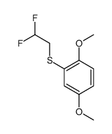 2-(2,2-difluoroethylsulfanyl)-1,4-dimethoxybenzene结构式