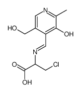 3-chloro-2-(((3-hydroxy-5-(hydroxymethyl)-2-methylpyridin-4-yl)methylene)amino)propanoic acid结构式