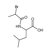 N-(2-bromo-propionyl)-leucine结构式