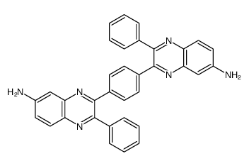 3-[4-(7-amino-3-phenylquinoxalin-2-yl)phenyl]-2-phenylquinoxalin-6-amine结构式