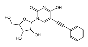 1-[(2R,3R,4S,5R)-3,4-dihydroxy-5-(hydroxymethyl)oxolan-2-yl]-5-(2-phenylethynyl)pyrimidine-2,4-dione结构式