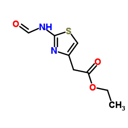 2-(2-甲酰氨基噻唑-4-基)乙酸乙酯结构式
