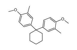 1-methoxy-4-[1-(4-methoxy-3-methylphenyl)cyclohexyl]-2-methylbenzene结构式