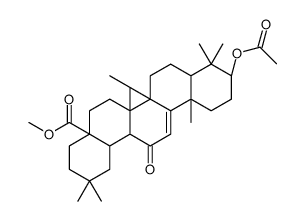 Methyl (3β,5ξ,18α)-3-acetoxy-12-oxoolean-9(11)-en-28-oate结构式