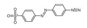 4-[(4-diazoniophenyl)diazenyl]benzenesulfonate结构式