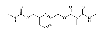 2,6-Bis-hydroxymethylpyridine N-methylaminocarbonyl-bis-N-methylcarbamate ester结构式