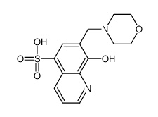 8-hydroxy-7-(morpholin-4-ylmethyl)quinoline-5-sulfonic acid结构式