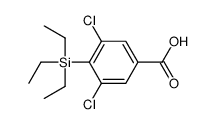 3,5-dichloro-4-triethylsilylbenzoic acid结构式