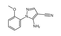 5-amino-1-(2-methoxyphenyl)pyrazole-4-carbonitrile结构式