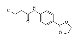 3-氯-n-[4-(1,3-二氧杂烷-2-基)苯基]丙酰胺结构式