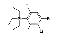 (3,4-dibromo-2,6-difluorophenyl)-triethylsilane结构式
