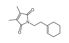 1-[2-(cyclohexen-1-yl)ethyl]-3,4-dimethylpyrrole-2,5-dione结构式