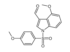 4-methoxy-1-(4-methoxyphenyl)sulfonylindole-3-carbaldehyde结构式