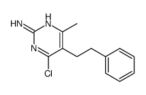 4-chloro-6-methyl-5-(2-phenylethyl)pyrimidin-2-amine结构式