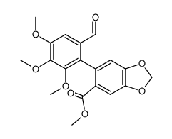 formyl-2 methoxycarbonyl-2' methylenedioxy-4',5' trimethoxy-4,5,6 biphenyle结构式