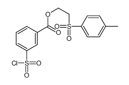 2-(4-methylphenyl)sulfonylethyl 3-chlorosulfonylbenzoate结构式