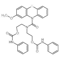 N,N-Bis(2-(((phenylamino)carbonyl)oxy)ethyl)-2-methoxy-10H-phenothiazine-10-carboxamide结构式