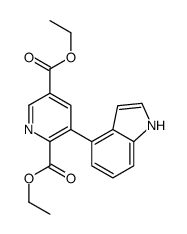 diethyl 3-(1H-indol-4-yl)pyridine-2,5-dicarboxylate结构式
