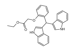 ethyl 2-[2-{bis(1H-indol-3-yl)methyl}phenoxy]acetate结构式