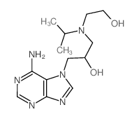 1-(6-aminopurin-7-yl)-3-(2-hydroxyethyl-propan-2-yl-amino)propan-2-ol结构式