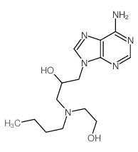 9H-Purine-9-ethanol,6-amino-a-[[butyl(2-hydroxyethyl)amino]methyl]-结构式