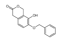 8-hydroxy-7-phenylmethoxy-1,4-dihydroisochromen-3-one结构式