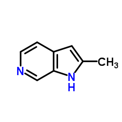 2-甲基-1H-吡咯并[2,3-c]吡啶结构式