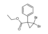 ethyl 2,2-dibromo-1-phenylcyclopropanecarboxylate结构式