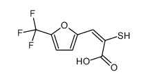 2-sulfanyl-3-[5-(trifluoromethyl)furan-2-yl]prop-2-enoic acid结构式
