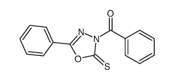 phenyl-(5-phenyl-2-sulfanylidene-1,3,4-oxadiazol-3-yl)methanone结构式