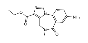 8-amino-5,6-dihydro-5-methyl-6-oxo-4H-imidazol[1,5-a][1,4]benzodiazepine-3-carboxylic acid ethyl ester结构式