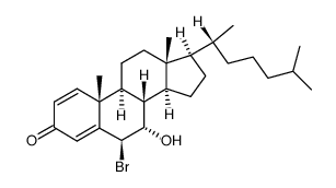 6&beta;-Brom-7&alpha;-hydroxy-cholesta-1,4-dien-3-on结构式