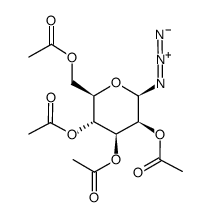 2,3,4,6-四-O-乙酰-Β-D-叠氮吡喃甘露糖结构式