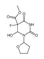 5-fluoro-1-(2-tetrahydrofuryl)-6-hydroxy-5-methoxycarbonyl-5,6-dihydrouracil结构式