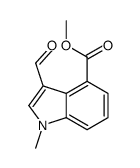 3-FORMYL-1-METHYL-1H-INDOLE-4-CARBOXYLIC ACID METHYL ESTER结构式
