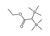 2,2-Bis(trimethylsilyl)ethansaeure-ethylester结构式