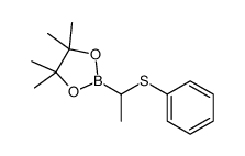 4,4,5,5-tetramethyl-2-(1-phenylsulfanylethyl)-1,3,2-dioxaborolane结构式