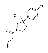 3-(4-chlorophenyl)-3-formylpyrrolidine-1-carboxylic acid ethyl ester结构式