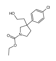 ethyl 3-(4-chlorophenyl)-3-(2-hydroxyethyl)pyrrolidine-1-carboxylate结构式