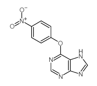 6-(4-nitrophenoxy)-5H-purine结构式