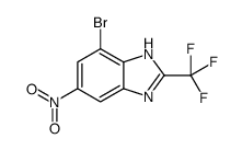 4-bromo-6-nitro-2-(trifluoromethyl)-1H-benzimidazole结构式