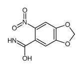 6-nitro-1,3-benzodioxole-5-carboxamide结构式