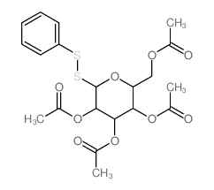 .beta.-D-Glucopyranose, 1-deoxy-1- (phenyldithio)-, tetraacetate结构式