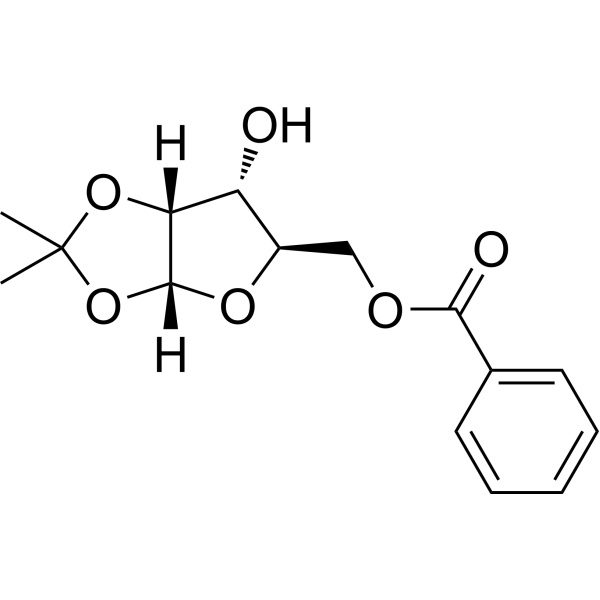 (R)-5-O-Benzoyl-1,2-di-O-isopropylidene-alpha-D-xylofuranose结构式