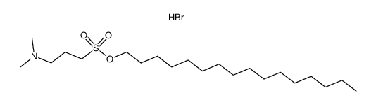 hexadecyl 3-(dimethylamino)propane-1-sulfonate hydrobromide结构式