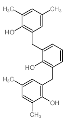 2-[[2-hydroxy-3-[(2-hydroxy-3,5-dimethyl-phenyl)methyl]phenyl]methyl]-4,6-dimethyl-phenol结构式
