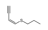 1-propylsulfanylbut-1-en-3-yne结构式