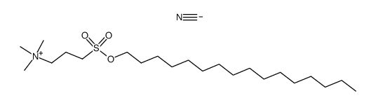 3-((hexadecyloxy)sulfonyl)-N,N,N-trimethylpropan-1-aminium cyanide结构式